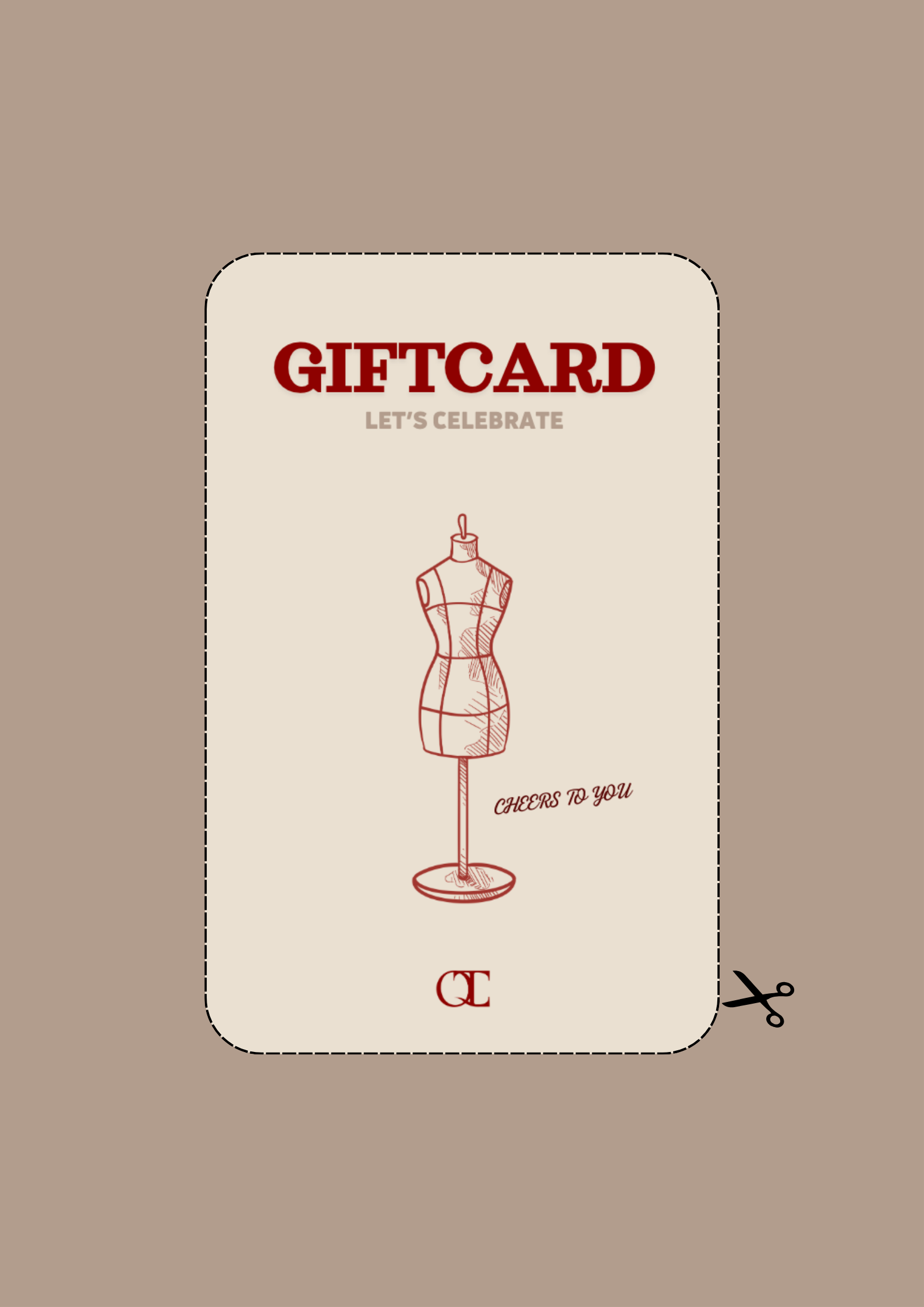 Printable Q The Label Giftcard