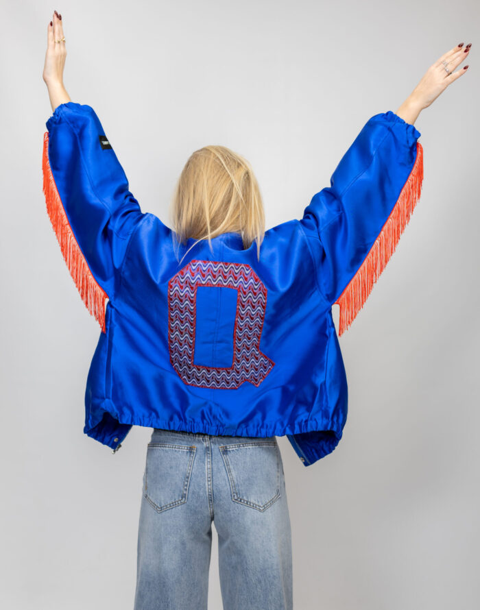 Fringe Initial Bomber Jacket