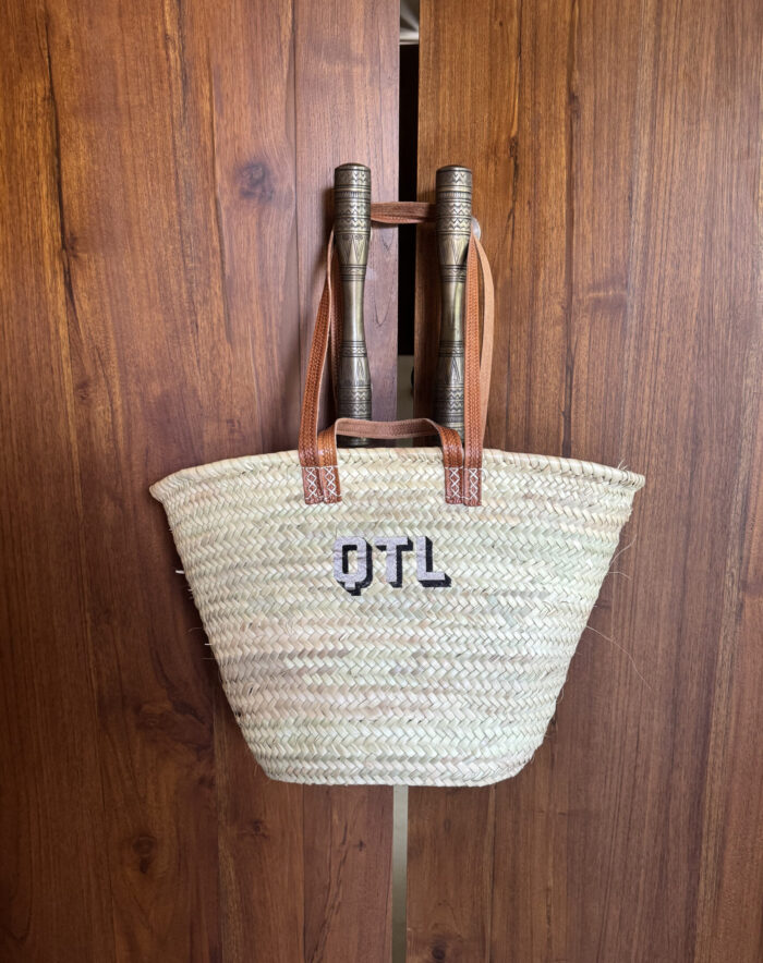 Embroidery Initial Beach Bag